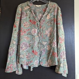 Umgee Bell Sleeve Blouse